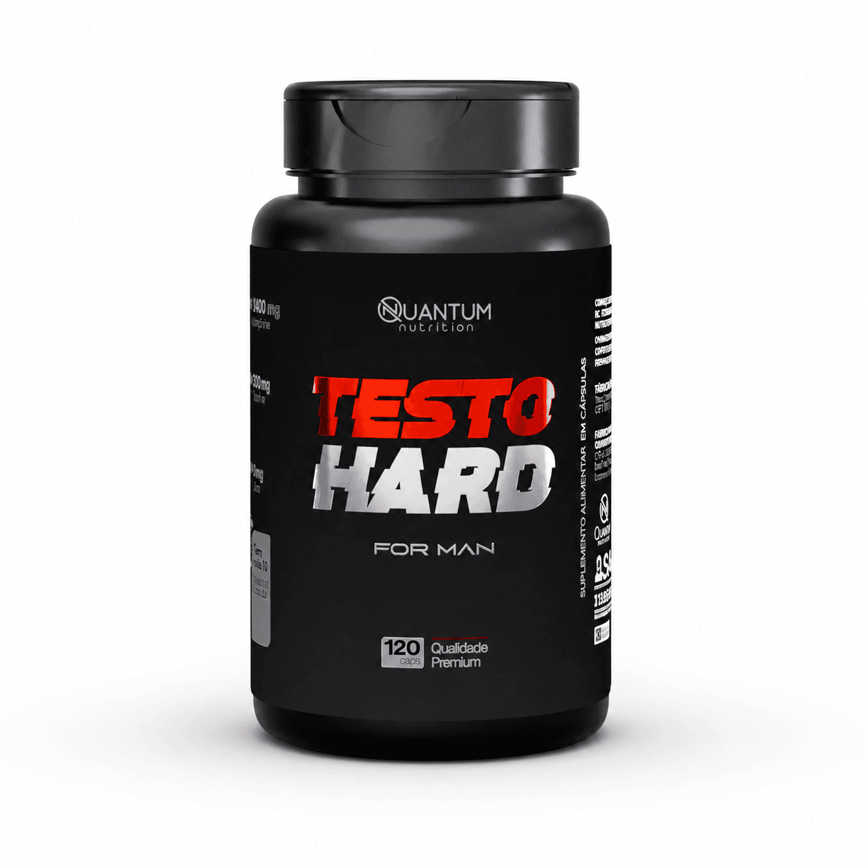 Frasco de Testo Hard 120 cápsulas em foto de estúdio